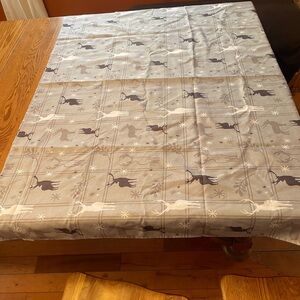 Gray Reindeer Tablecloth 56x96